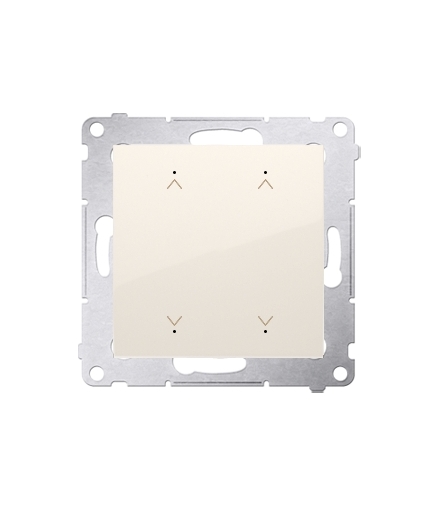 Łącznik/Przycisk roletowy podwójny elektroniczny kremowy 6A DEZ2.01/41