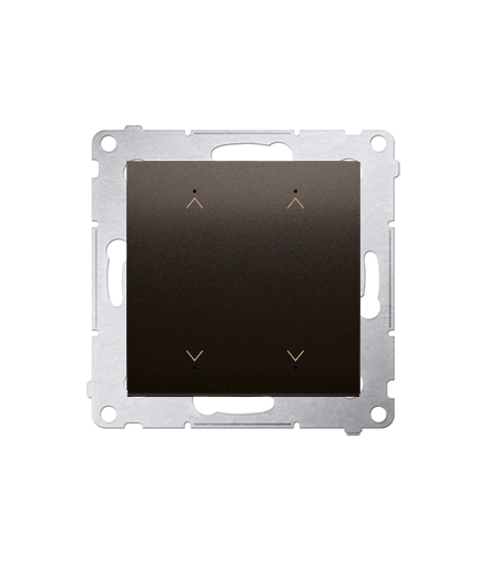 Łącznik/Przycisk roletowy podwójny elektroniczny brąz matowy 6A DEZ2.01/46