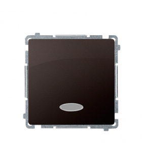 Łącznik schodowy z podświetleniem niebieskim (moduł) 10AX, szybkozłącza, czekoladowy mat, metalizowany BMW6L.01/X/47