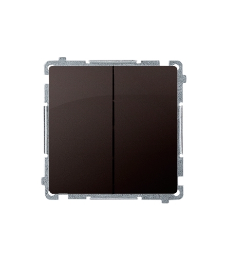 Łącznik schodowy podwójny bez piktogramu (moduł) 10AX 230V, zaciski śrubowe, czekoladowy mat, metalizowany BMW6/2.01/X/47