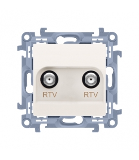 Gniazdo antenowe RTV-RTV końcowe kremowy CAK2F.01/41