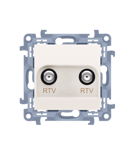 Gniazdo antenowe RTV-RTV końcowe kremowy CAK2F.01/41
