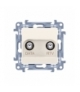 Gniazdo antenowe RTV-DATA tłum.:10dB kremowy CAD1.01/41