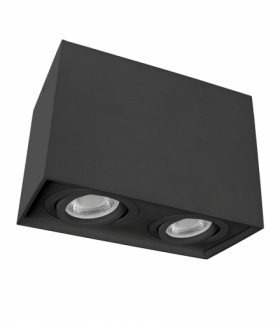 CHLOE DUO GU10 X2 NATYNKOWA GU10 250V IP20 97X185X125MM CZARNY PROSTOKĄTNA RUCHOMA SLIP005036