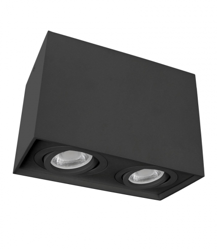 CHLOE DUO GU10 X2 NATYNKOWA GU10 250V IP20 97X185X125MM CZARNY PROSTOKĄTNA RUCHOMA SLIP005036