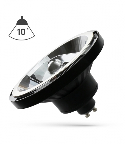LED AR111 GU10 230V 15W COB 10ST CW BLACK SPECTRUM WOJ+14145