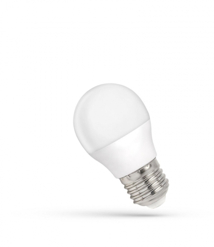 Żarówka LED KULKA E-27 230V 1W CW barwa zimna SPECTRUM WOJ+14450