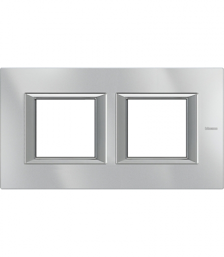 AXOLUTE - RAMKA PROSTOKĄTNA POZIOMA 2X2 MOD AXOLUTE ALUMINIUM Legrand HA4802M2HHC