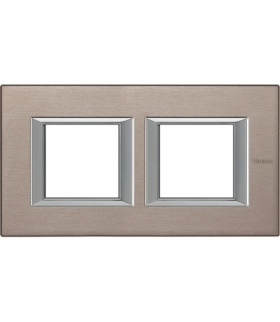 AXOLUTE - Ramka prostokątna pozioma 2X2 moduły BRUSHED TITANIUM Legrand HA4802M2HNX