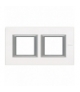 AXOLUTE - Ramka prostokątna pozioma 2X2 moduły WHITE GLASS Legrand HA4802M2HVBB