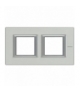 AXOLUTE - Ramka prostokątna pozioma 2X2 moduły BRUSHED ALUMINIUM Legrand HA4802M2HXC