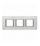 AXOLUTE - Ramka protokątna pozioma 3X2 moduły BRUSHED CHROME Legrand HA4802M3HCR