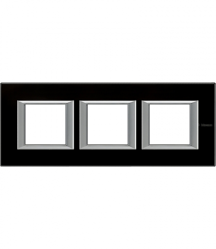 AXOLUTE - Ramka protokątna pozioma 3X2 moduły BLACK GLASS Legrand HA4802M3HVNN