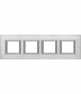 AXOLUTE - Ramka protokątna pozioma 4X2 moduły BRUSHED CHROME Legrand HA4802M4HCR