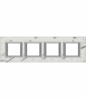 AXOLUTE - Ramka protokątna pozioma 4X2 moduły CARRARA MARBLE Legrand HA4802M4HRMC