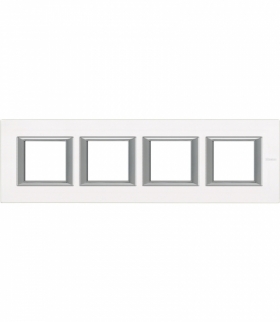 AXOLUTE - Ramka protokątna pozioma 4X2 moduły WHITE GLASS Legrand HA4802M4HVBB