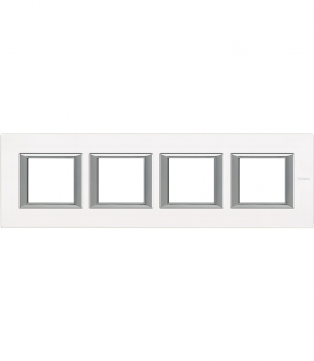 AXOLUTE - Ramka protokątna pozioma 4X2 moduły WHITE GLASS Legrand HA4802M4HVBB