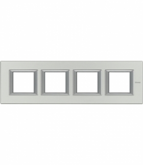 AXOLUTE - Ramka protokątna pozioma 4X2 moduły BRUSHED ALUMINIUM Legrand HA4802M4HXC