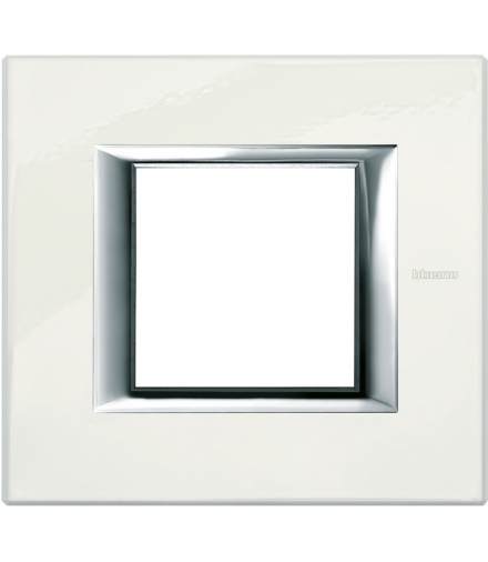 AXOLUTE - Ramka prostokątna pozioma 2 moduły WHITE LIMOGES Legrand HA4802BG
