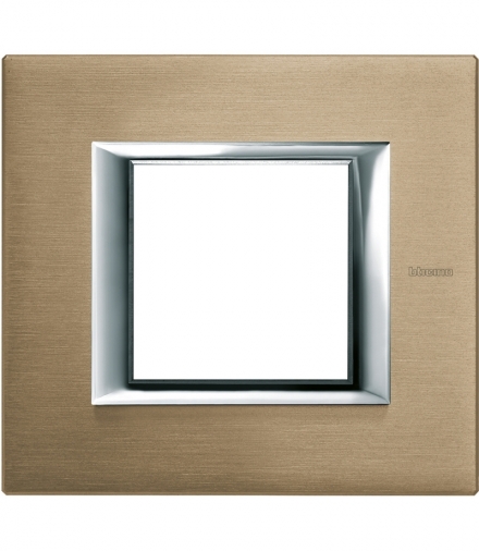 AXOLUTE - Ramka protokątna pozioma 2 moduły BRUSHED TITANIUM Legrand HA4802NX