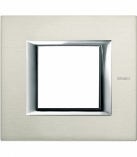 AXOLUTE - Ramka protokątna pozioma 2 moduły BRUSHED ALUMINIUM Legrand HA4802XC