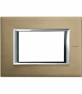 AXOLUTE - Ramka protokątna 3 moduły BRUSHED TITANIUM Legrand HA4803NX