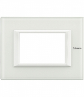 AXOLUTE - Ramka protokątna 3 moduły WHITE GLASS Legrand HA4803VBB