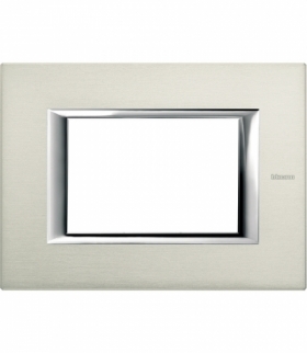 AXOLUTE - Ramka protokątna 3 moduły BRUSHED ALUMINIUM Legrand HA4803XC