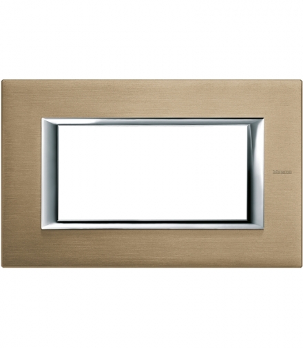 AXOLUTE - Ramka protokątna 4 moduły BRUSHED TITANIUM Legrand HA4804NX