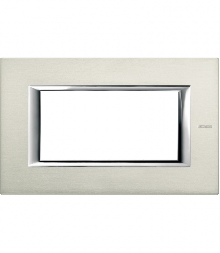 AXOLUTE - Ramka protokątna 4 moduły BRUSHED ALUMINIUM Legrand HA4804XC