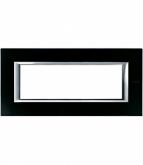 AXOLUTE - Ramka protokątna 6 modułów BLACK GLASS Legrand HA4806VNN