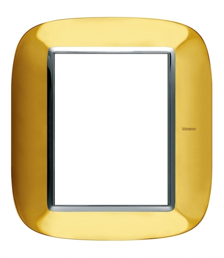 AXOLUTE - Ramka owalna 3+3 moduły SHINY GOLD Legrand HB4826OR