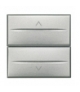 AXOLUTE - Przycisk podwójny z blokadą 2 moduły AXIAL ALUMINIUM Legrand HC4037/2