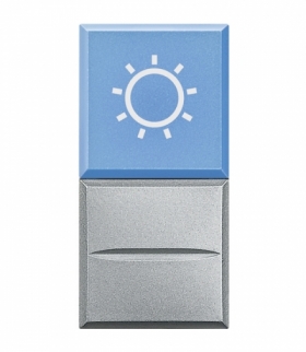 AXOLUTE - Przycisk światło 230V 1 moduł ALUMINIUM Legrand HC4038LA/230