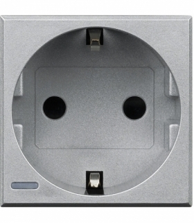 AXOLUTE - Gniazdo SCHUKO 2P+Z 16A ALUMINIUM Legrand HC4141