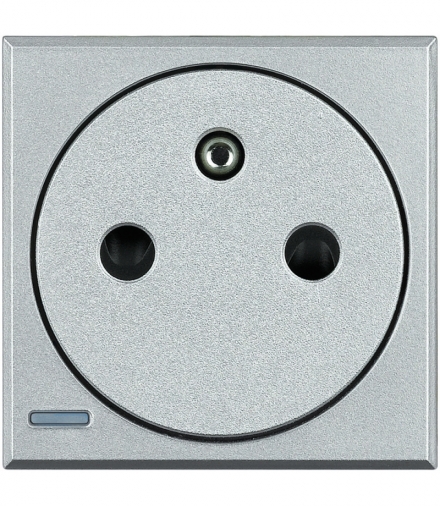 AXOLUTE - GNIAZDO 2P+Z 16A PŁASKIE ALUMINIUM (AUTOZACISKI) Legrand HC4142AF