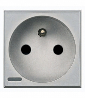 AXOLUTE - Gniazdo 2P+Z 16A ALUMINIUM (SAMOZACISKI) Legrand HC4142AN