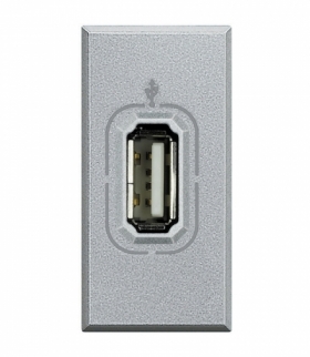 AXOLUTE - GNIAZDO USB 1M ALUMINIUM Legrand HC4285