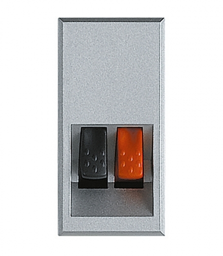 AXOLUTE - Gniazdo Głośnikowe 1 moduł ALUMINIUM Legrand HC4294