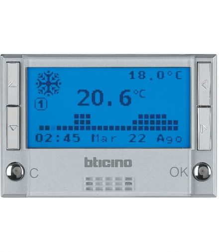 AXOLUTE - Chronotermostat 2X1,5V ALUMINIUM Legrand HC4451