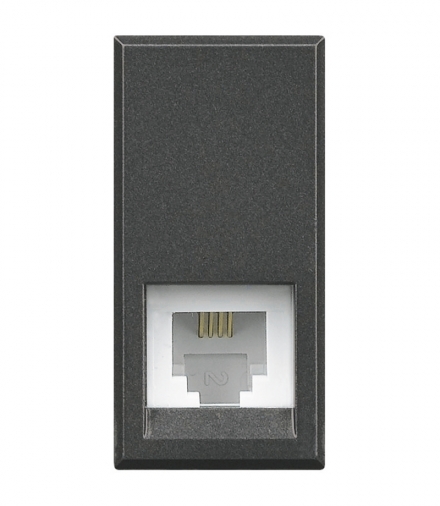 AXOLUTE - Gniazdo telefoniczne RJ11 1 moduł ANTRACYT Legrand HS4258/11N