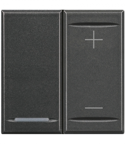 AXOLUTE - Ściemnacz przyciskowy 3-400W 2 moduły ANTRACYT Legrand HS4411
