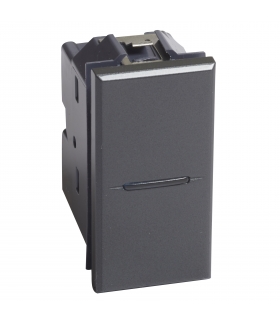AXOLUTE - Przycisk jednobiegunowy NO 10A (zaciski śrubowe) 1 moduł AXIAL antracyt Legrand HS4005N