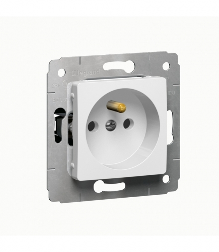 CARIVA Gniazdo wtyczkowe pojedyncze 2P+Z BIAŁE 16A-250V Legrand 773624