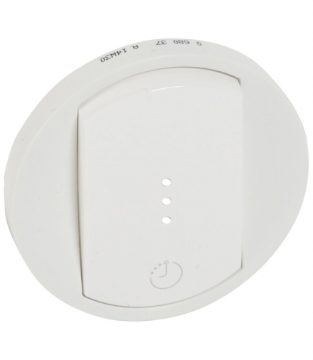 CELIANE Plakietka łącznika czasowego - 1000 W / łącznika oświetlenia i wentylacji z opóźnieniem czasowym biała Legrand 068037