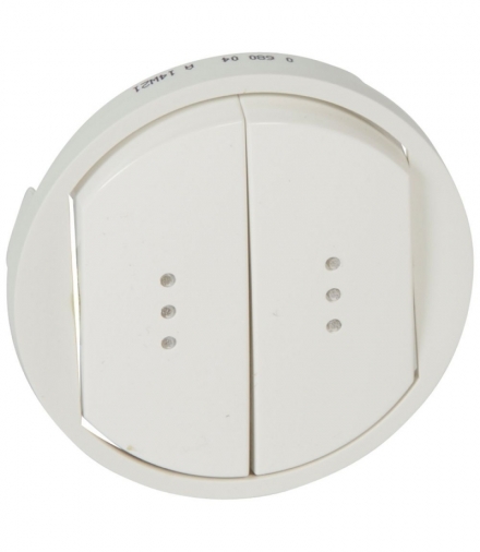 CELIANE Klawisz Podwójny Podświetlany Biały Legrand 068004