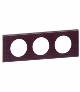 CELIANE Ramka skóra fiolet potrójna Legrand 069443