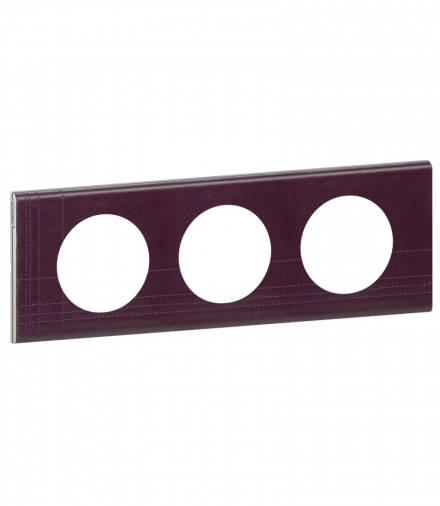 CELIANE Ramka skóra fiolet potrójna Legrand 069443