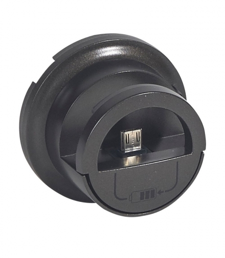 CELIANE Plakietka do gniazd zasilających 2 x USB 230 V / 5 V- grafitowa Legrand 067910