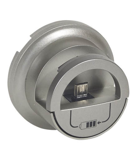 CELIANE Plakietka do gniazd zasilających 2 x USB 230 V / 5 V- tytanowa Legrand 068510